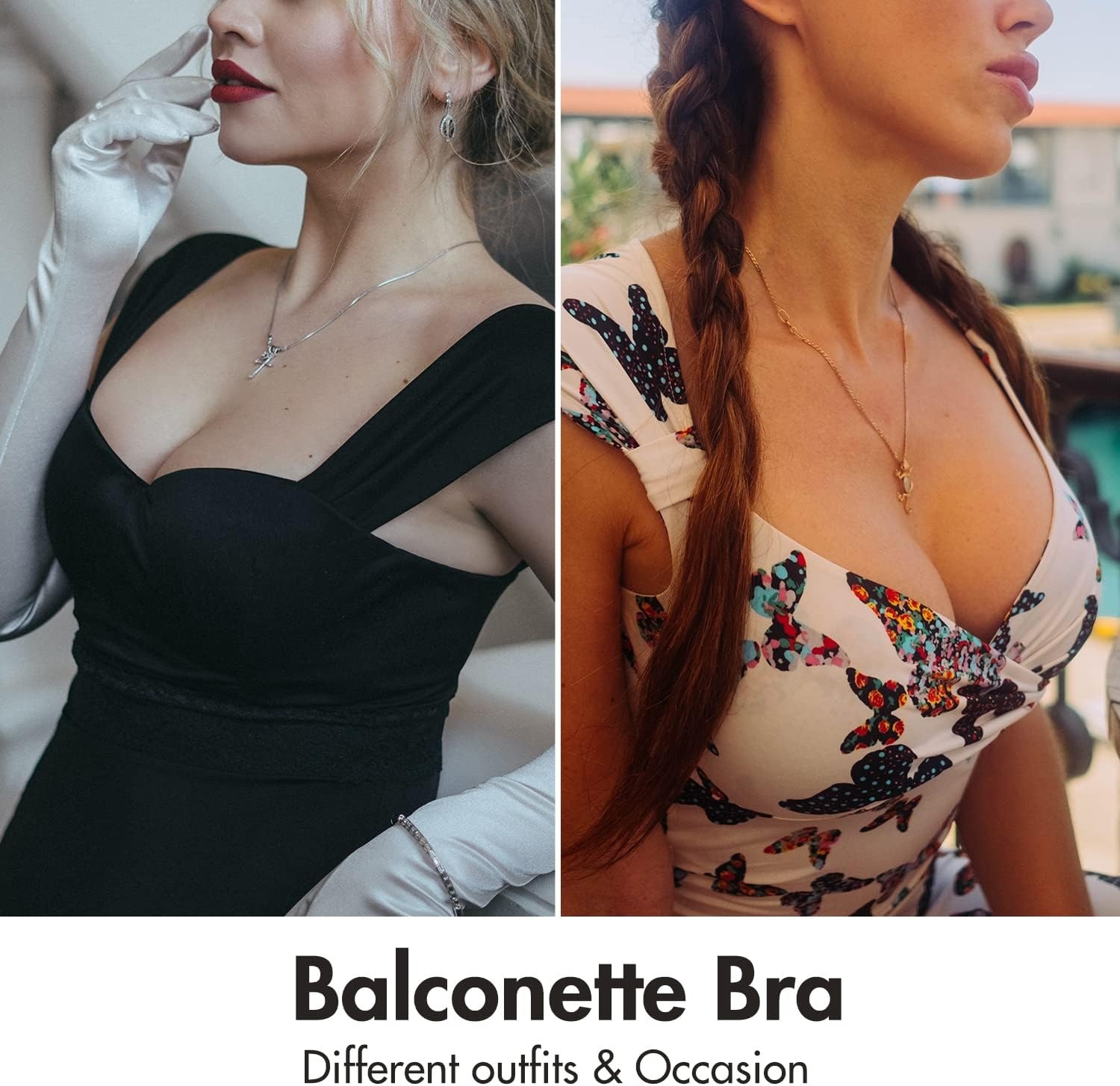 image:imageDELIMIRA Womens Balconette Bra Full Coverage Plus Size Tshirt Underwire Back Smoothing Seamless BrasWhite