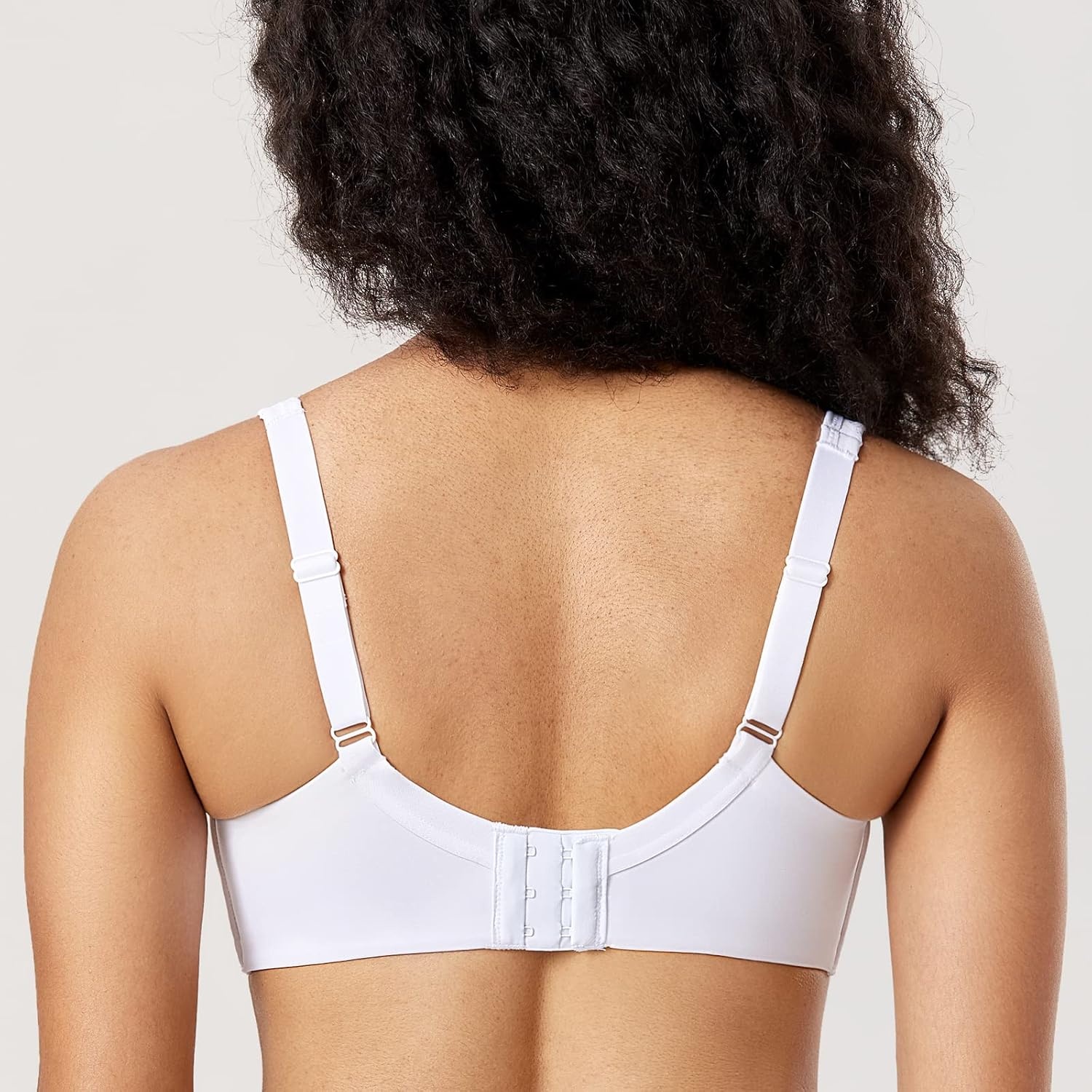 image:imageDELIMIRA Womens Balconette Bra Full Coverage Plus Size Tshirt Underwire Back Smoothing Seamless BrasWhite