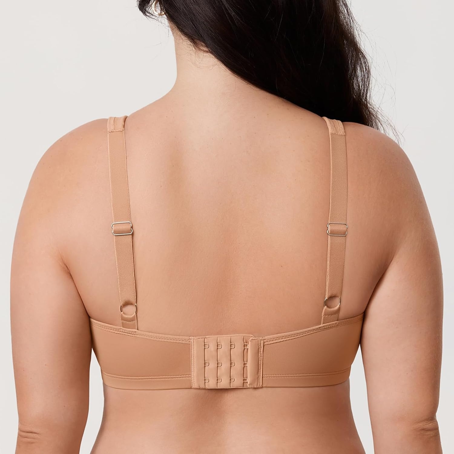 image:imageDELIMIRA Womens Minimizer Bra Plus Size Underwire Smooth Full Coverage Seamless BrasBarely Buff
