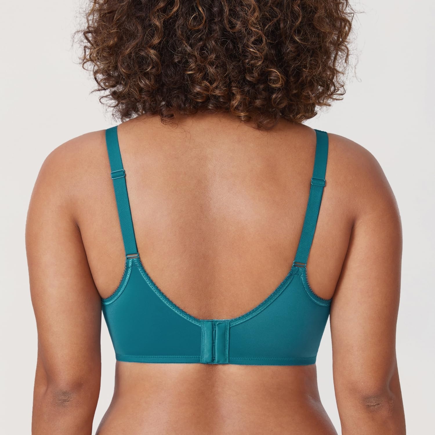 image:imageDELIMIRA Womens Seamless Tshirt Bras Plus Size Full Coverage Underwire Lightly Lined Bra Up to FBorealis Green