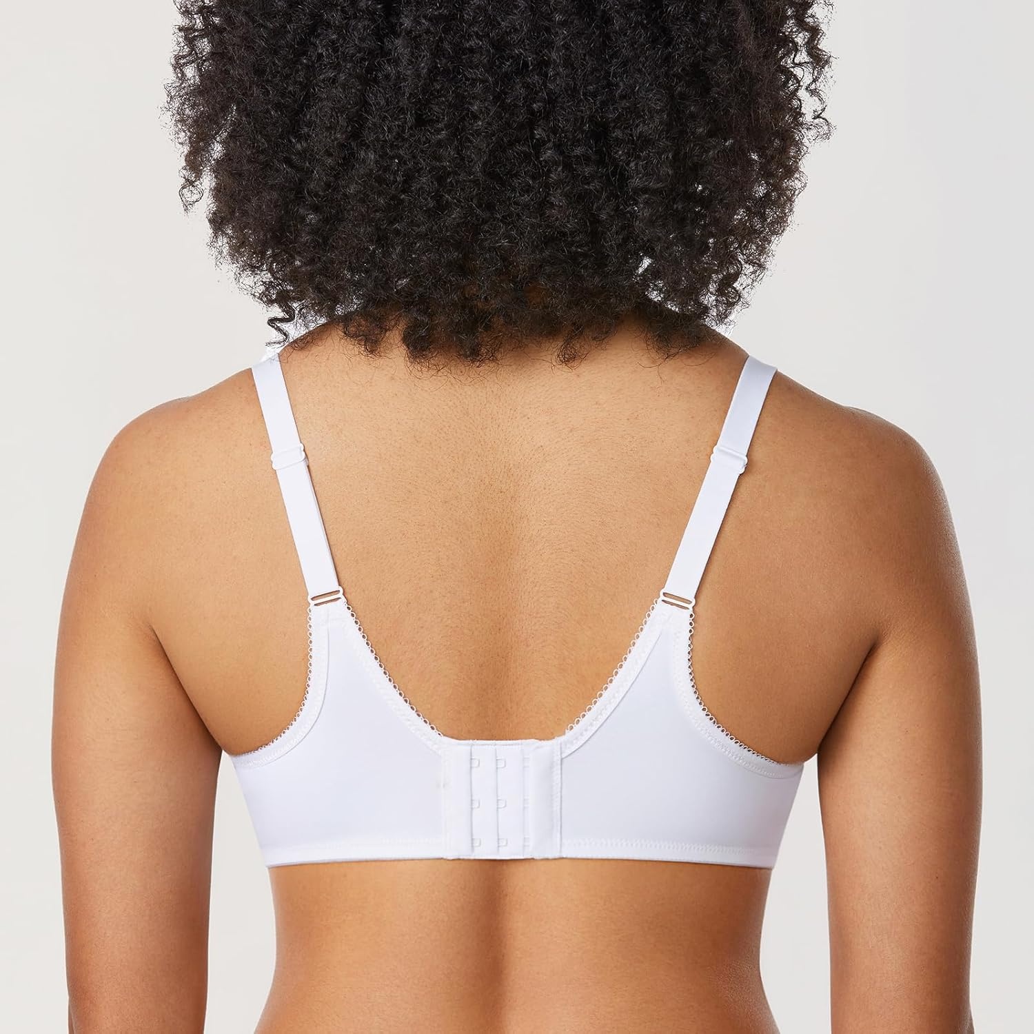 image:imageDELIMIRA Womens Seamless Tshirt Bras Plus Size Full Coverage Underwire Lightly Lined Bra Up to FWhite