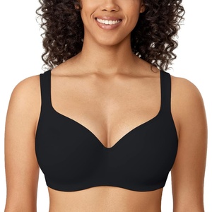 image:imageDELIMIRA Womens Balconette Bra Full Coverage Plus Size Tshirt Underwire Back Smoothing Seamless BrasBlack