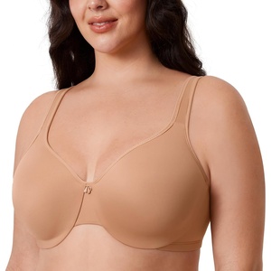 image:imageDELIMIRA Womens Minimizer Bra Plus Size Underwire Smooth Full Coverage Seamless BrasBarely Buff