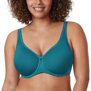 image:imageDELIMIRA Womens Seamless Tshirt Bras Plus Size Full Coverage Underwire Lightly Lined Bra Up to FBorealis Green