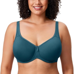 image:imageDELIMIRA Womens Seamless Tshirt Bras Plus Size Full Coverage Underwire Lightly Lined Bra Up to FCavalry Bice
