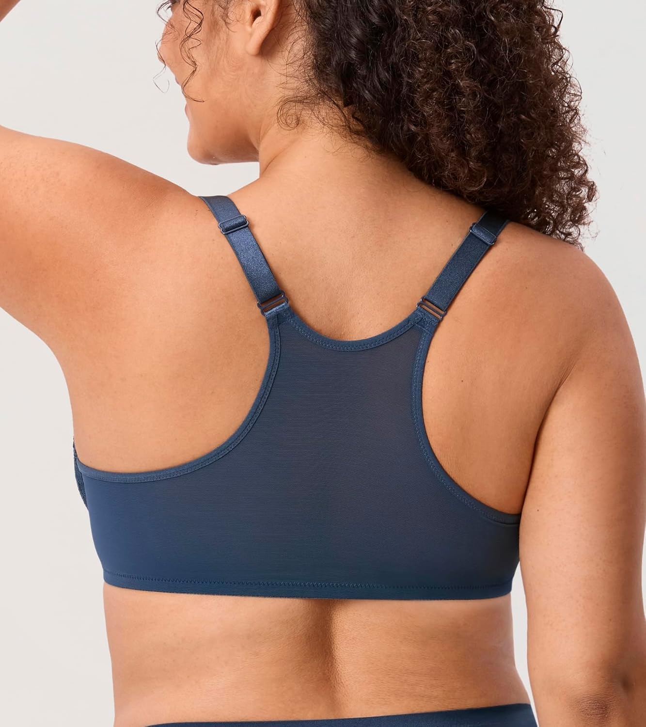 image:imageDELIMIRA Womens Front Closure Lace Racerback Plus Size Full Coverage Underwire Unlined BraSargasso