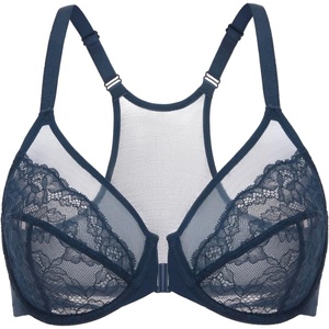 image:imageDELIMIRA Womens Front Closure Lace Racerback Plus Size Full Coverage Underwire Unlined BraSargasso